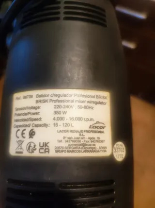 Batidora de brazo profesional Lacor