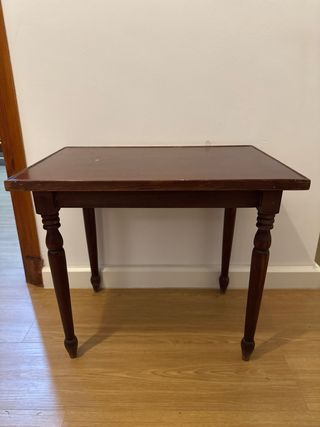 Mesita auxiliar madera años 70