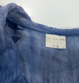 Blusa Vintage Dressing Azul Talla M