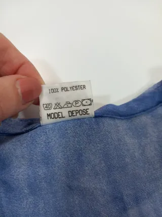 Blusa Vintage Dressing Azul Talla M