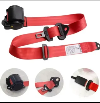 Pareja cinturones Seat 124 rojos NUEVOS