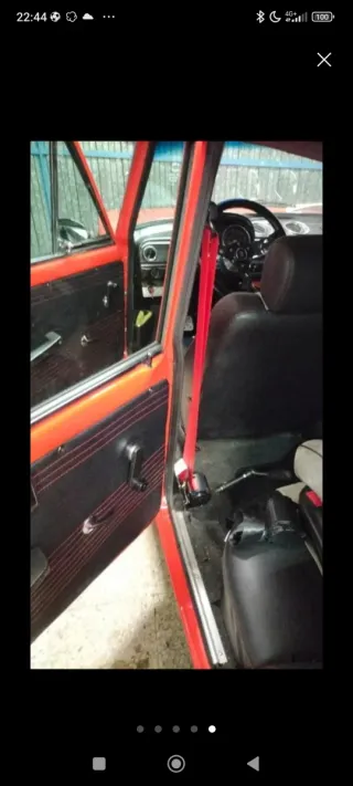 Pareja cinturones Seat 124 rojos NUEVOS