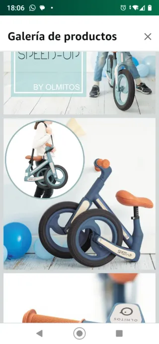 Bicicleta de equilibrio infantil rosa