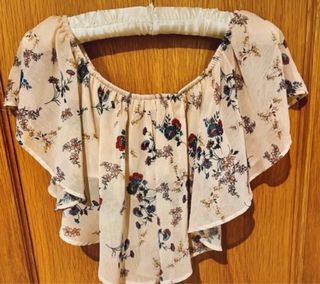 Blusa Lefties floral beige Talla XS
