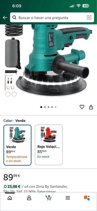 Lijadora Pared 800W Velocidad Variable