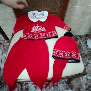 Conjunto Navideño Mac Ilusion. Talla 1 mes