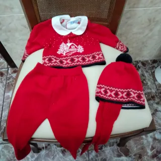 Conjunto Navideño Mac Ilusion. Talla 1 mes