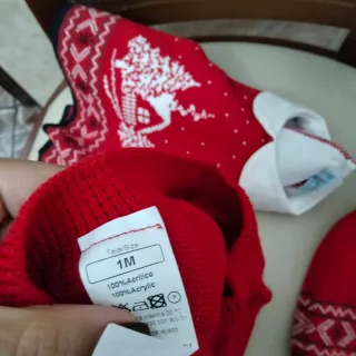 Conjunto Navideño Mac Ilusion. Talla 1 mes