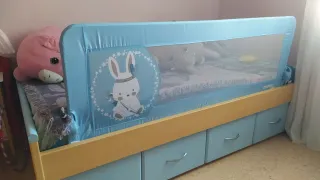 Barrera de Cama Infantil Azul