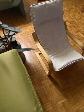 Sillón IKEA infantil tela y madera
