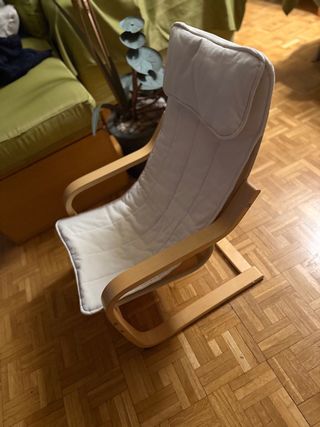 Sillón IKEA infantil tela y madera