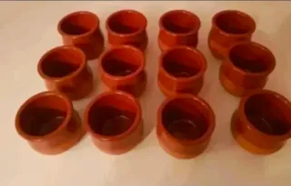 12 Vasos de Barro para Postres