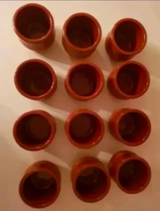12 Vasos de Barro para Postres