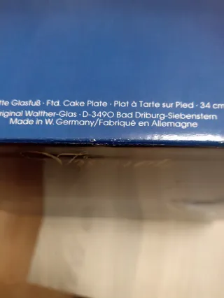 Fuente de cristal para postres