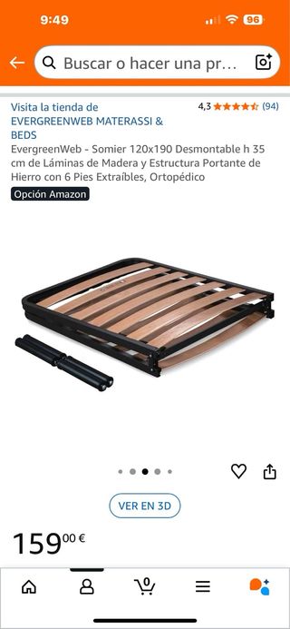 Somier Plegable EvergreenWeb 120x190