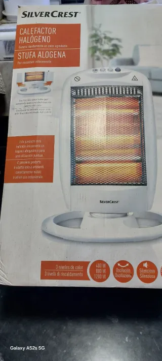 Estufa Halógena Silver Crest