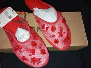 Sandalias Mango Rojas Talla 37