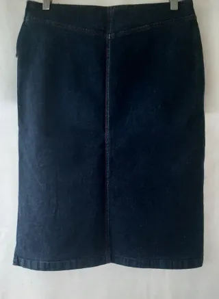 Falda vaquera midi con aberturas