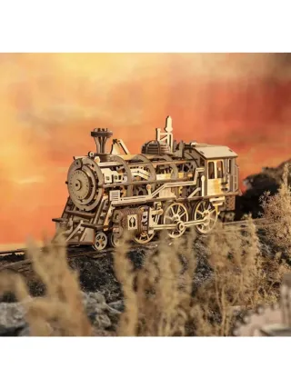Locomotora Mecánica ROKR LK701 Madera