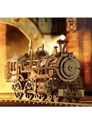 Locomotora Mecánica ROKR LK701 Madera