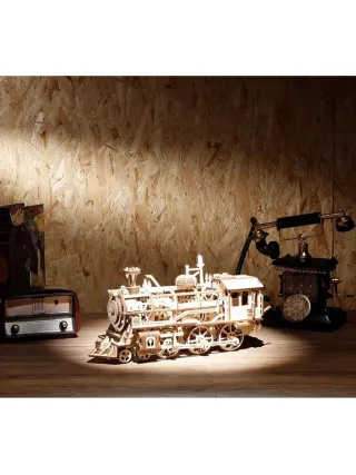 Locomotora Mecánica ROKR LK701 Madera
