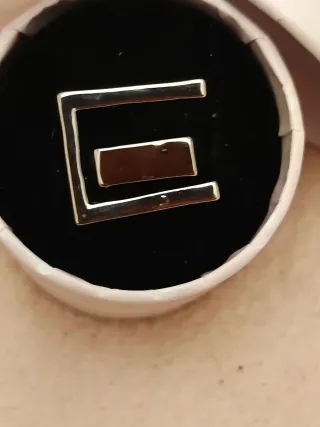 Anillo plata diseño geométrico