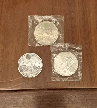 Lote 3 Monedas 2000 Pesetas Plata