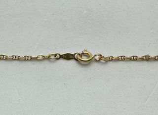 Cadena Barbada de oro de 18k, 1.86 g, 40 cm.