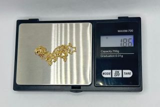 Cadena Barbada de oro de 18k, 1.86 g, 40 cm.