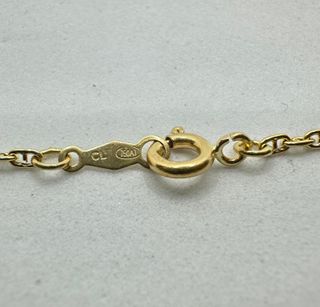 Cadena Barbada de oro de 18k, 1.86 g, 40 cm.