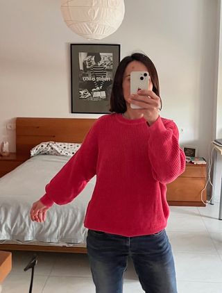 Jersey punto Ecoalf Cedar rojo claro