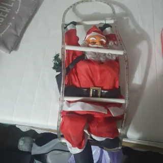 Papa Noel Escalador Grande con luces