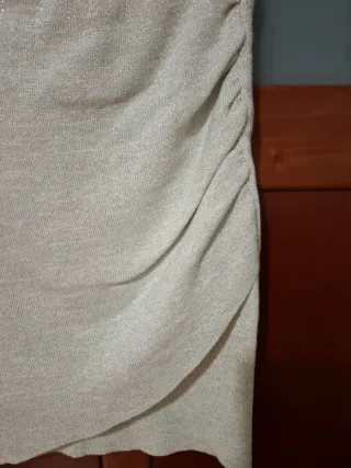 Falda fiesta plateada talla única