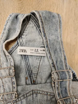 Salopette jeans bambina 2/3 anni (98 cm), Zara