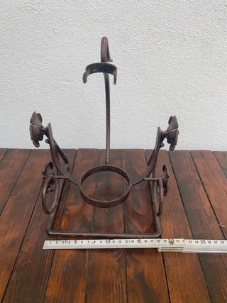 Portabottiglie ferro vintage fiori