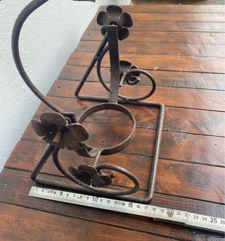 Portabottiglie ferro vintage fiori