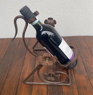 Portabottiglie ferro vintage fiori