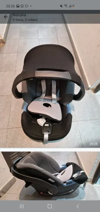 Silla coche Cybex Aton Silver cobblestone