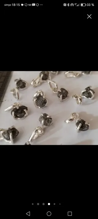 Colgante Diamante Bruto, plata de ley