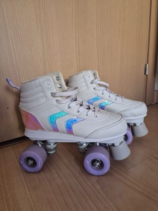 Patines de 4 ruedas blancos talla 36