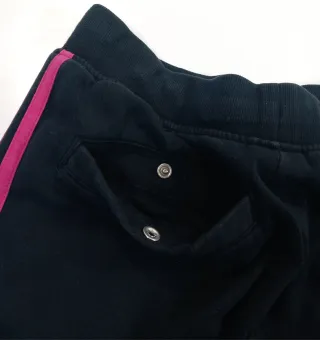Pantalón Deportivo Adidas Negro y Rosa