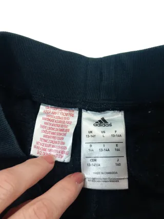 Pantalón Deportivo Adidas Negro y Rosa