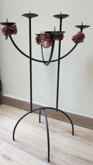 Candelabro de pie para 6 velas