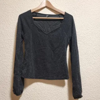 Camiseta corta brillante Shein