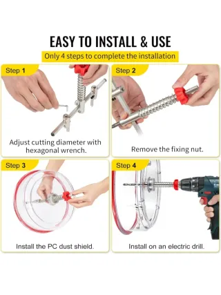 VEVOR Kit Sierra Perforadora Cortador Círculos