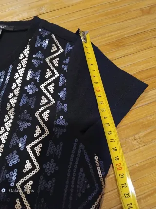 Camiseta manga corta lentejuelas