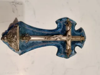 Antica acquasantiera arte sacra inizio 900