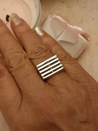 Anillo minimalista plateado