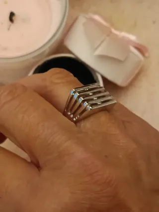 Anillo minimalista plateado