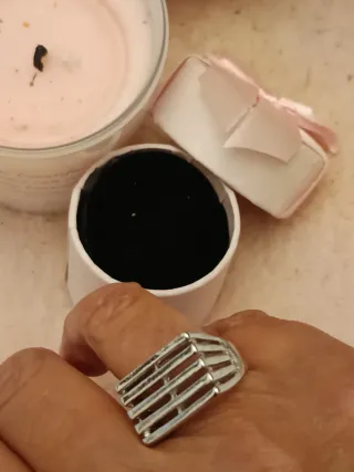 Anillo minimalista plateado